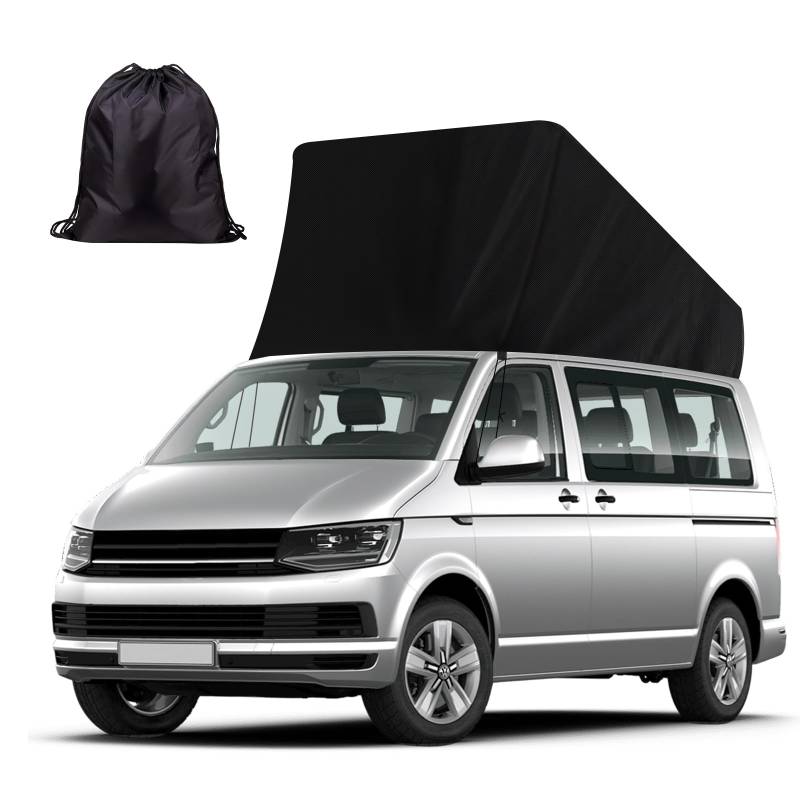 Gemsaya Dachschutz Ersatz für VW T5 T6, 600D Oxford-Stoff Schwarz Wetterschutz Pop-Top Camper Dachzelt für Aufstelldach Schlafdach Outdoor Camping, Mütze Calicap Regenschutz Wintercamping von Gemsaya