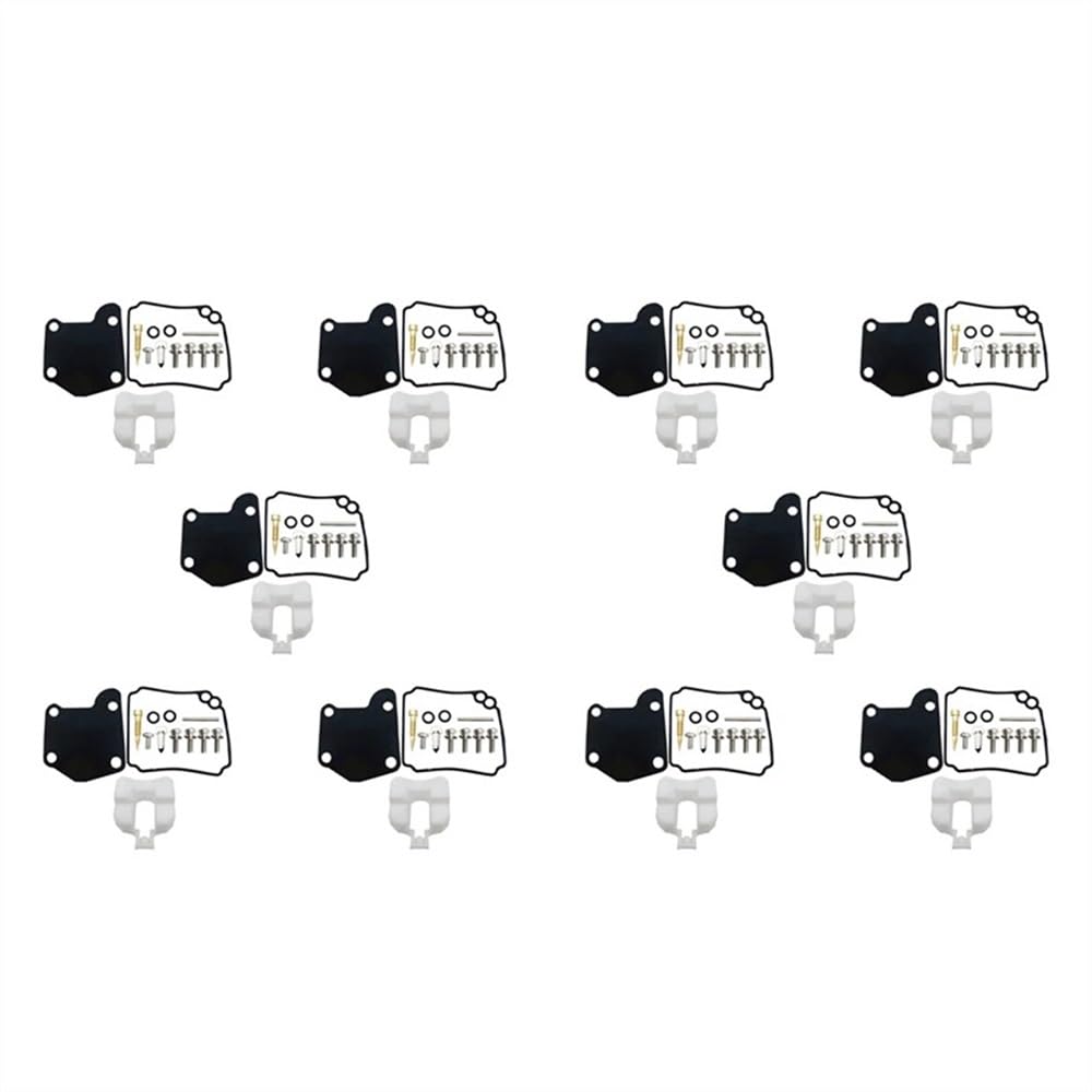 10X Außenbordmotor Motor Vergaser Reparatursatz 63V-W0093-00 for 2-Takt 9,9 PS 15 PS von Generic