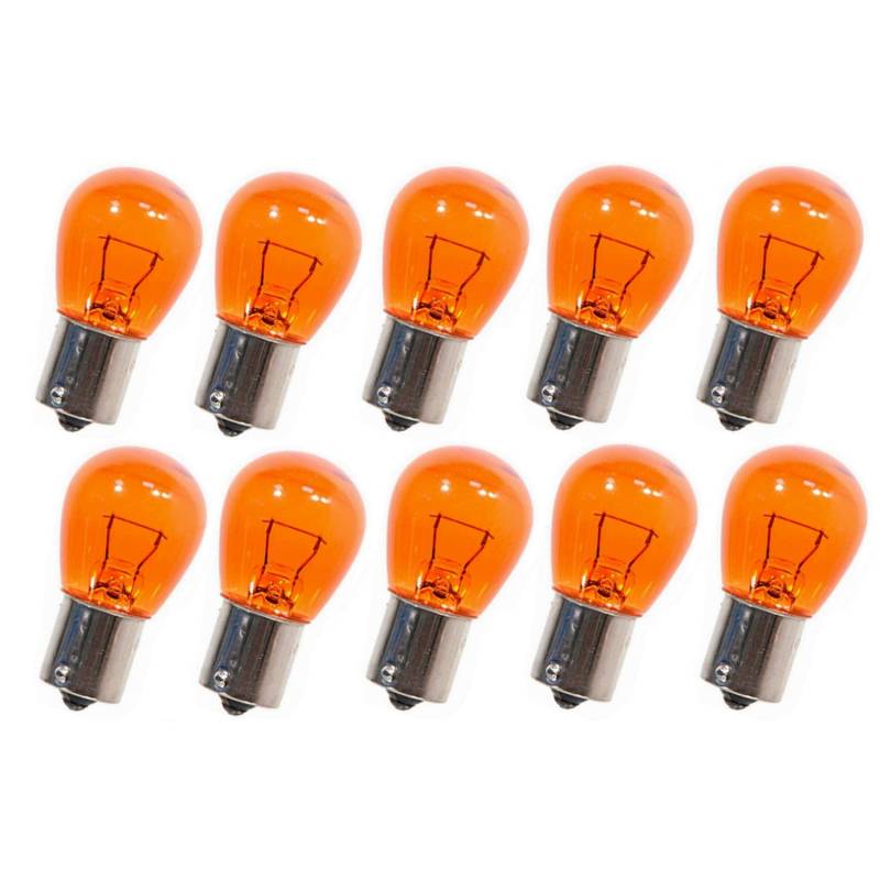 10x Jurmann PY21W 12V Orange Halogen Birne für Blinker vorne, hinten und Seitenblinker- E-geprüft von Generic