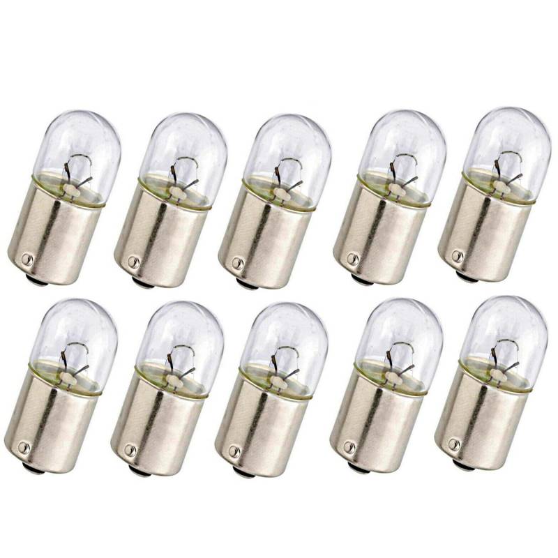 10x Jurmann R10W 12V Long Life Halogen Birne für Hecklicht, Parklicht, Rückfahrlicht, Blinker hinten, Einrichtung, Lizenz - E-geprüft von Generic