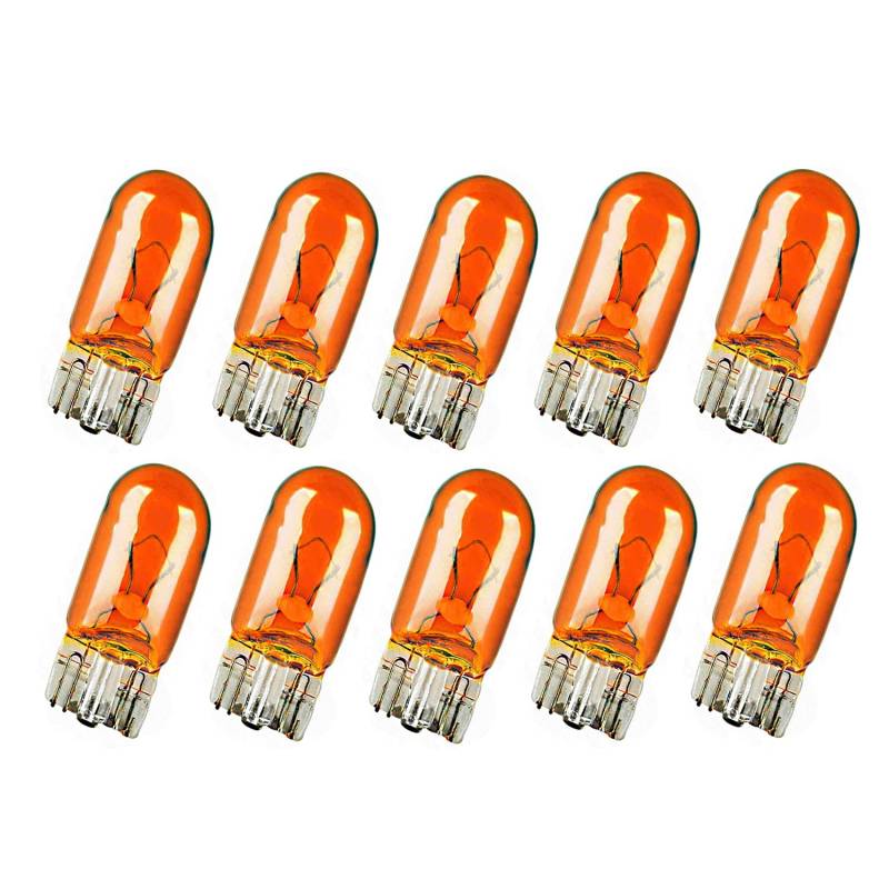 10x Jurmann WY5W 12V Orange Halogen Birne für Blinker vorne, hinten und Seitenblinker- E-geprüft von Generic