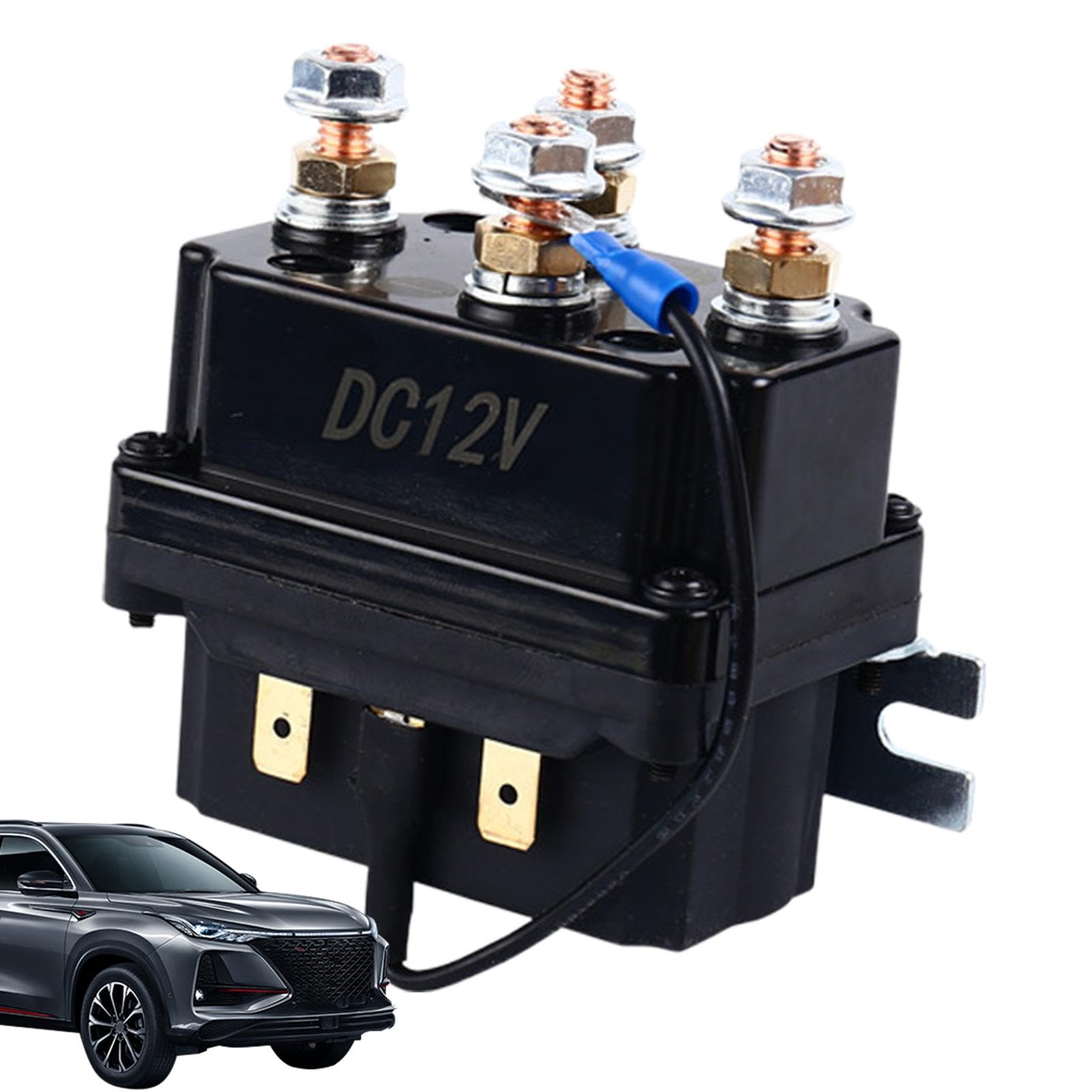 12V 250A Windenmagnetventil, Windenmagnetrelais-Kit - Allzweck-Windensteuerung Windenmagnet,Robustes Kfz-Relais-Set für Autowinden-Relais für Automobile von Generic