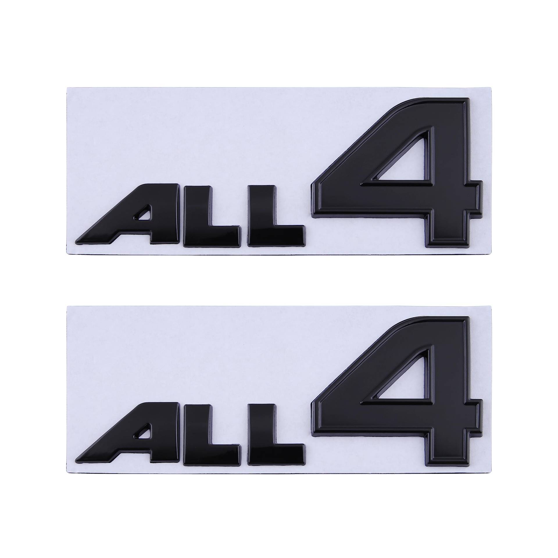 2 x ALL4 Emblem Autoaufkleber Aufkleber Ersatz für Auto Moto Logo (schwarz) von Generic