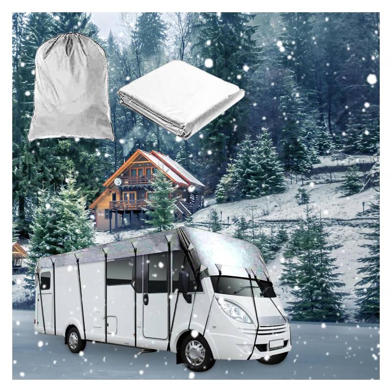 210D Oxford Gewebe Abdeckung Abdeckung LKW Wohnmobil Abdeckung Wasserdicht Winddicht Regenschutz Schneeschutz für C-Klasse Camper von Generic