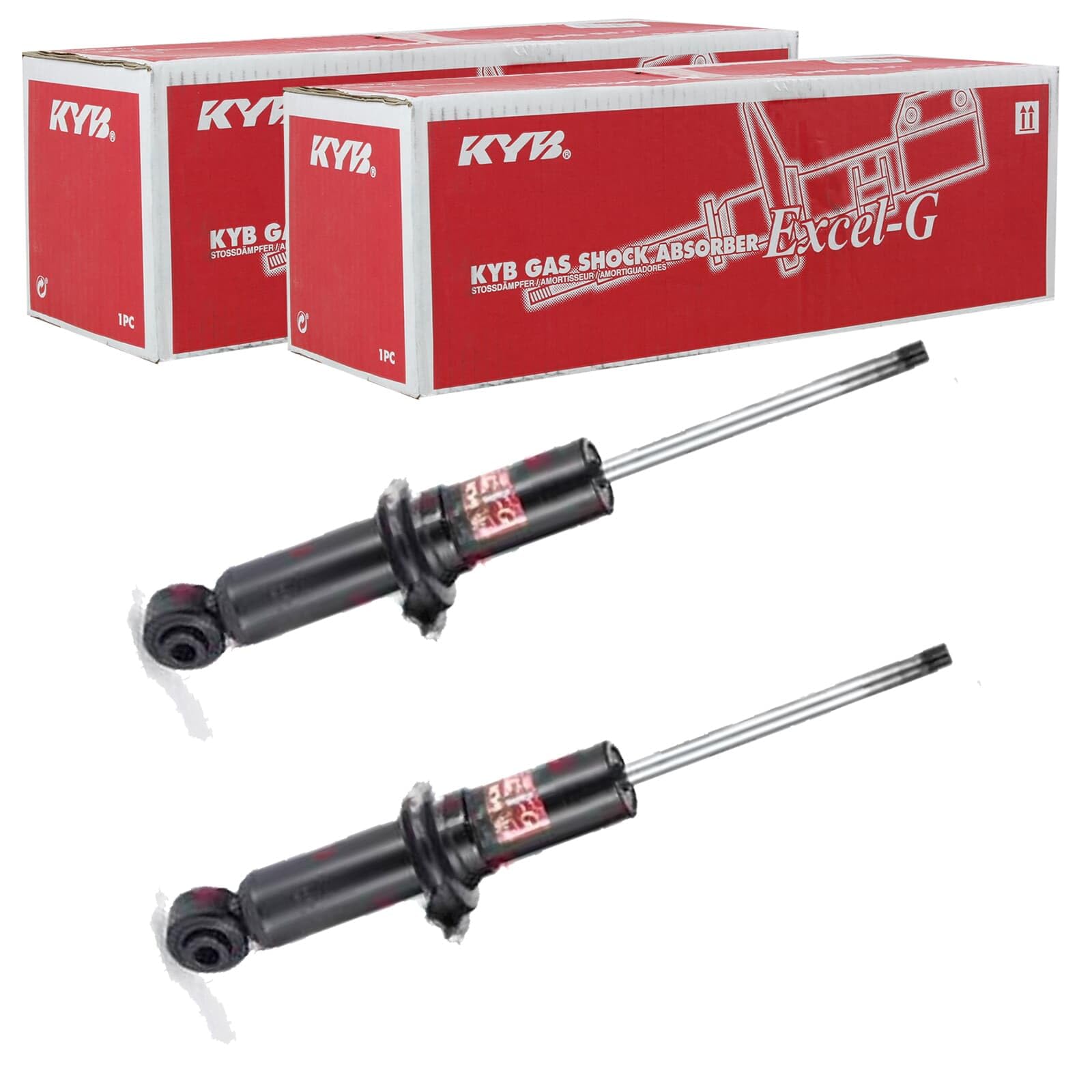 2X KYB EXCEL-G Gasdruck Stoßdämpfer hinten passend für links + rechts | 341275 von Generic