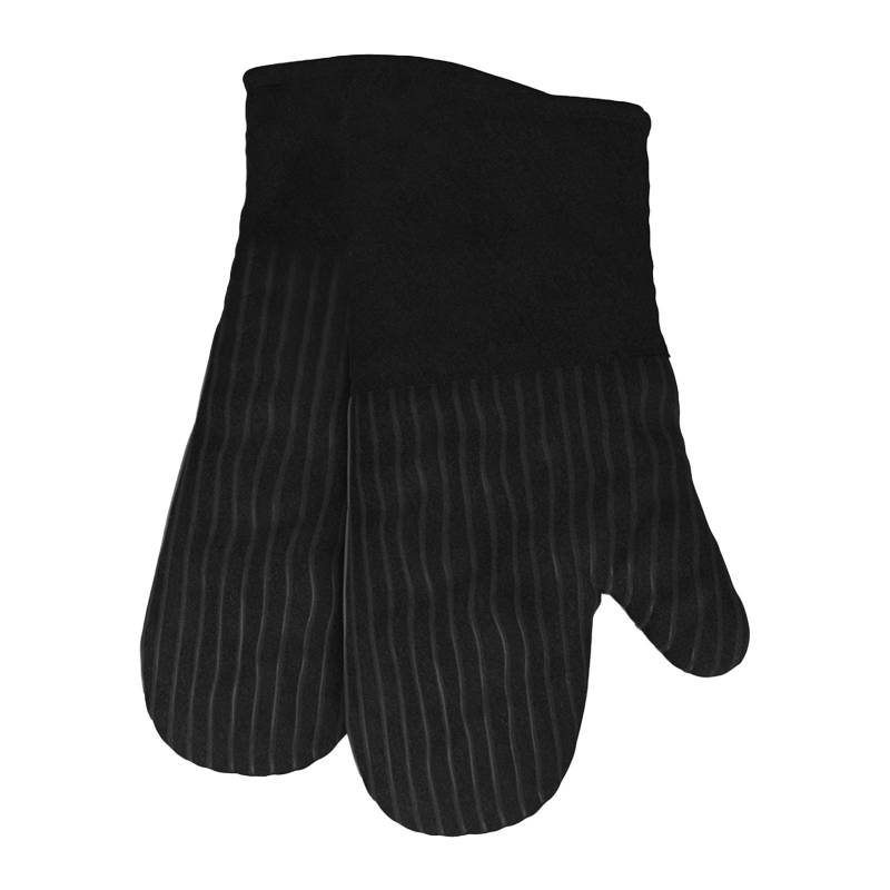 2er-Pack Mikrowellen-Ofenhandschuhe, Hochtemperatur-Haushaltsküchen-Backofenhandschuhe, verdickte Baumwollhandschuhe Garten Geschenke Für (Black, One Size) von Generic