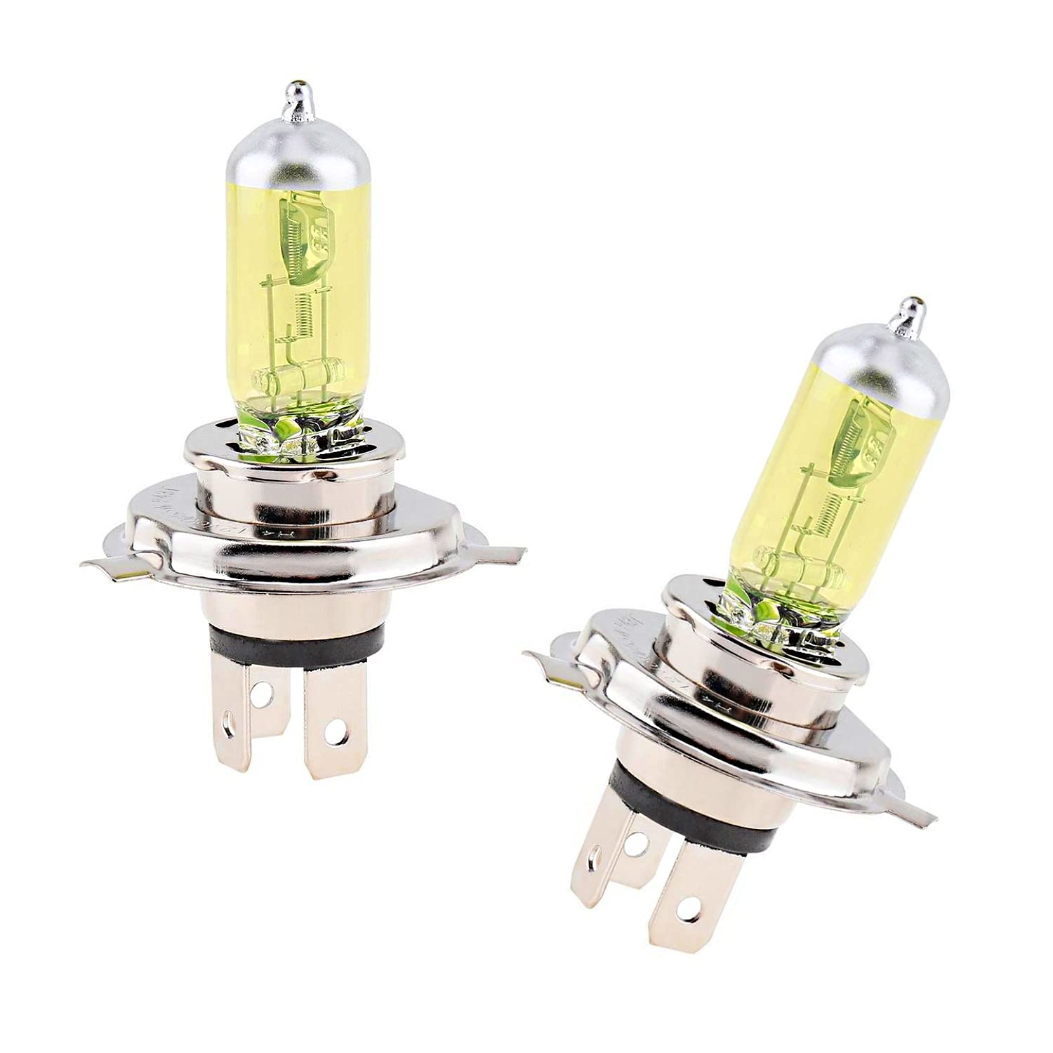 2x Jurmann H4 60/55W 12V Gelb Yellow Halogen Birne für Scheinwerfer, Fernlicht, Abblendlicht, Nebelscheinwerfer - E-geprüft von Generic