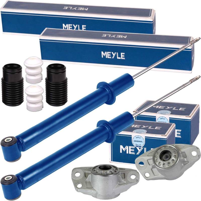 2x MEYLE Stoßdämpfer + Domlager + Protection-Kit hinten für 1T von Generic