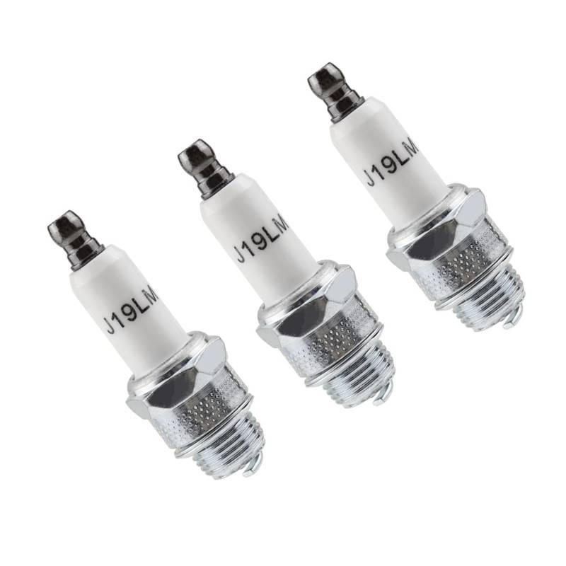 3 Stück RJ19LM Zündkerze 4-Takt Rasenmäher Spark Plug for Briggs & Stratton 796112 796112S 796112 3121-C5-0041 Champio von GENERIC