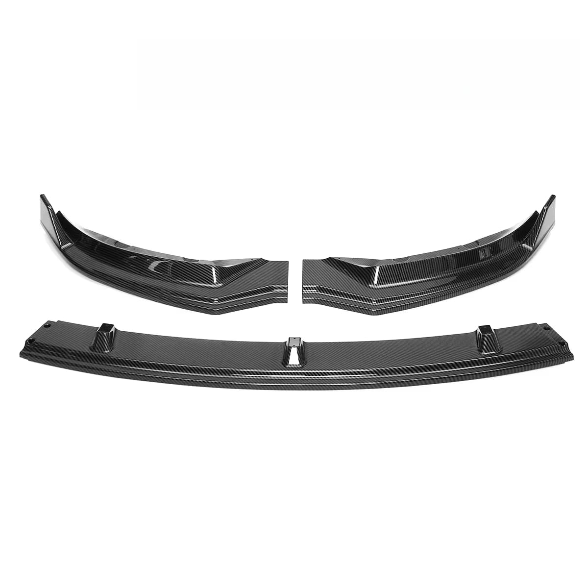 3 x Auto-Frontstoßstangen-Splitter-Lippen-Kit, Spoiler-Schutz, kompatibel mit Tesla Model 3 Limousine 2016–2019, Autozubehör (Kohlefaser-Optik) von Generic