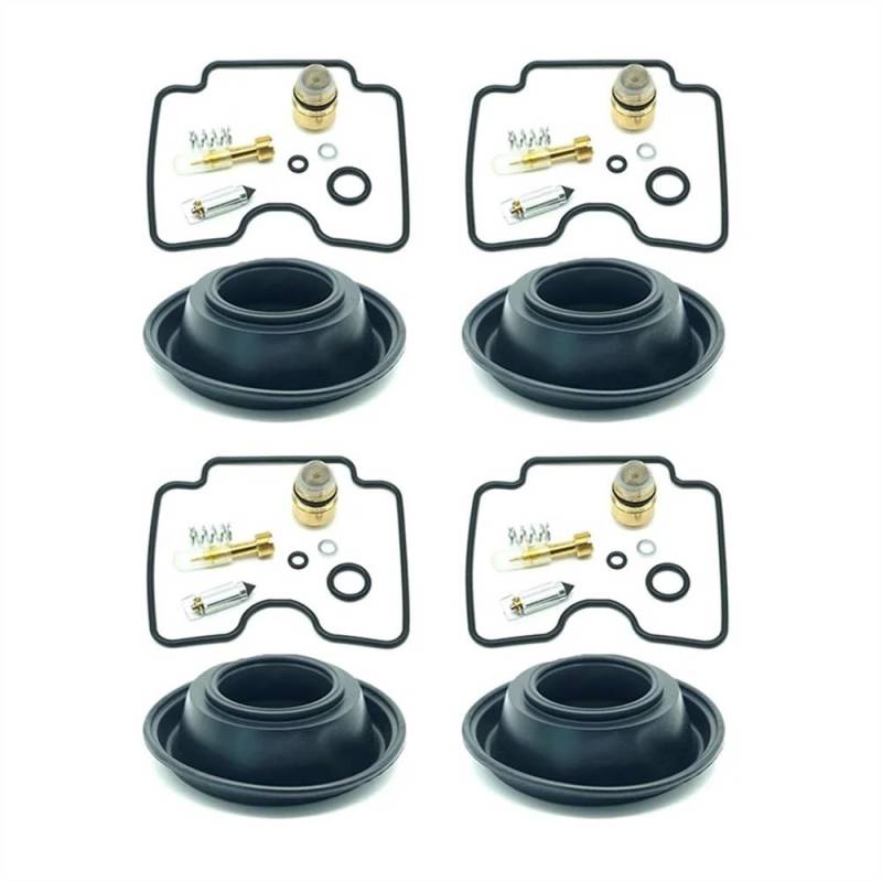 4 Sets Teile for FZ1 FZS1000 2001 2002-2005 FZ 1 1000 Vergaser Rebuild Reparatur Kit Kammer Dichtung Dichtung(4 kits diaphragms) von Generic