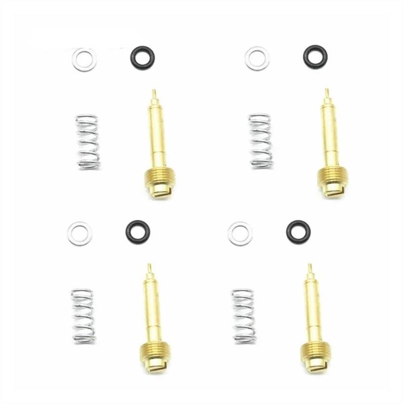 4 Sets for CBR600F2 1991 1992 1993 1994 600 F2 Vergaser Reparatur Kit Kammer Dichtung Float Ventil Membran(4 pilot screw sets) von Generic