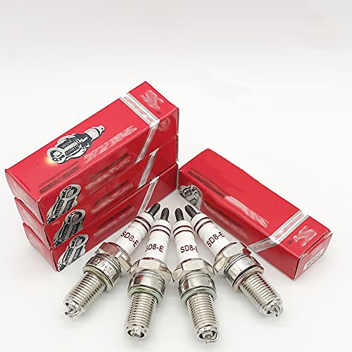 4 stücke Super Ea-D8 Sd8-E Motor Zündkerze 125cc/Für Dr8ea D8ea Dr8eix Dpr8ea-9 Dpr8eix-9 Ix24 X24esr-U Hg22 D8tc X4cc 12g3 X24es-U Motor Zündkerze von Generic