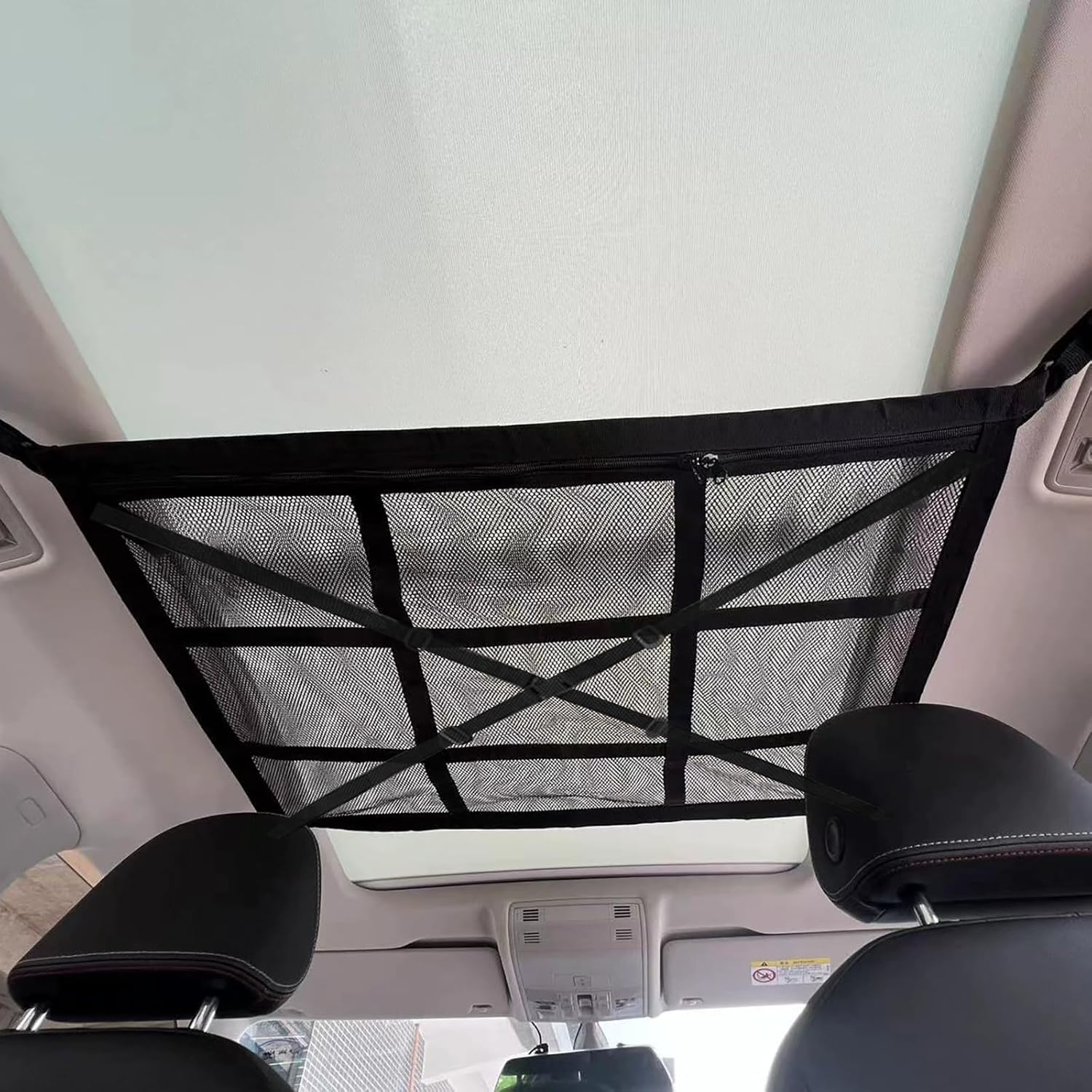 7WUNDERBAR Gepäcknetz Auto Gepäcknetz Autodach, Aufbewahrung Gepäcknetz Decke,Camping Zubehör für Vier Dach Armlehnen,Van,SUV, 90 * 65cm (9-Stücke) von Generic