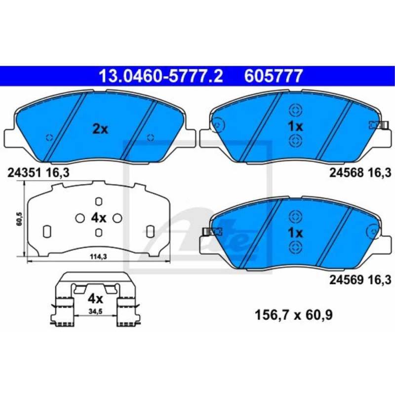 ATE Bremsen Set Bremsscheiben Scheibenbremsen Ø321 belüftet beschichtet vorne + Bremsbeläge Bremsklötze für Sorento II Grand Santa Fé von Generic