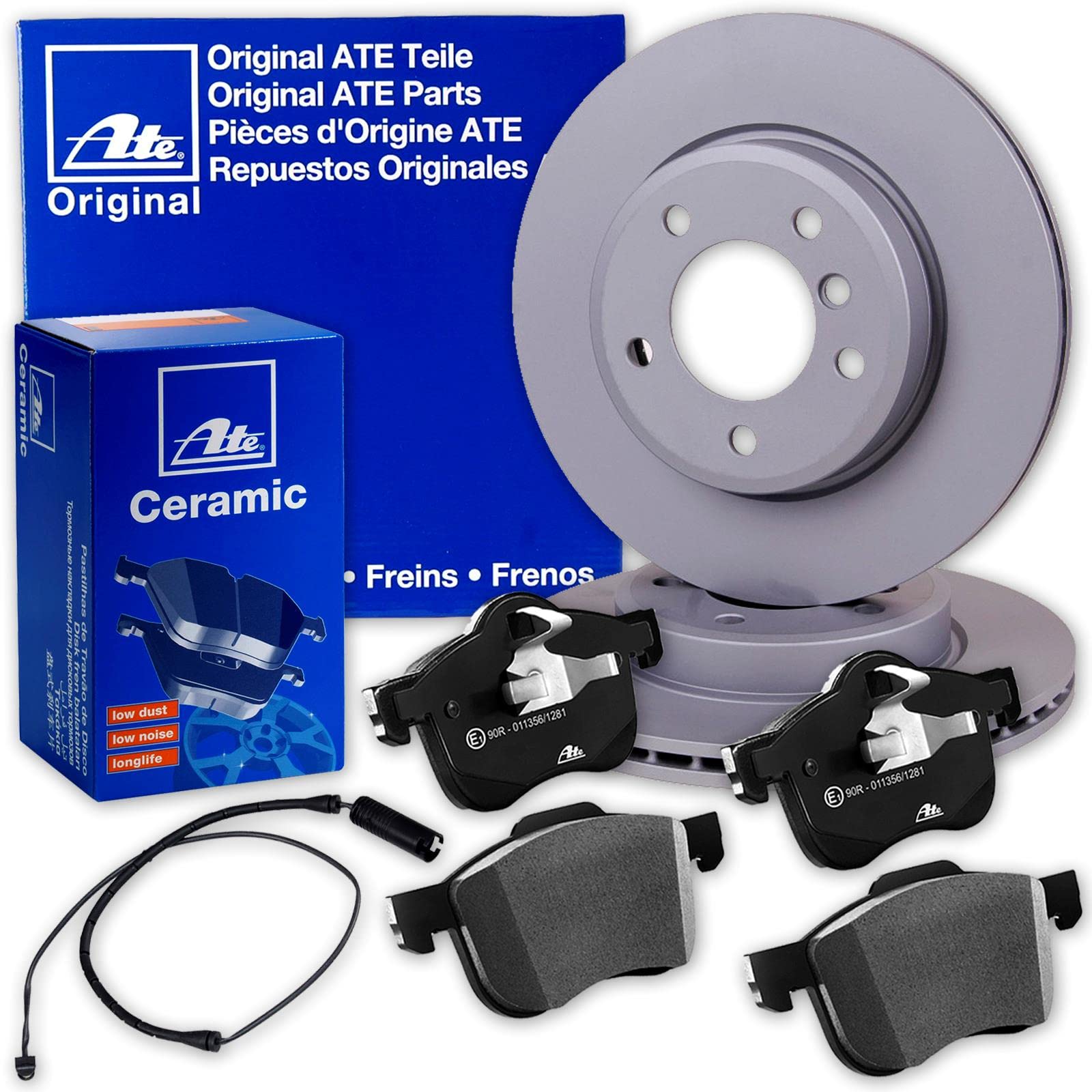 ATE Bremsscheiben + CERAMIC Beläge vorne passend für X3 E83 3.0sd xDrive 35d von Generic