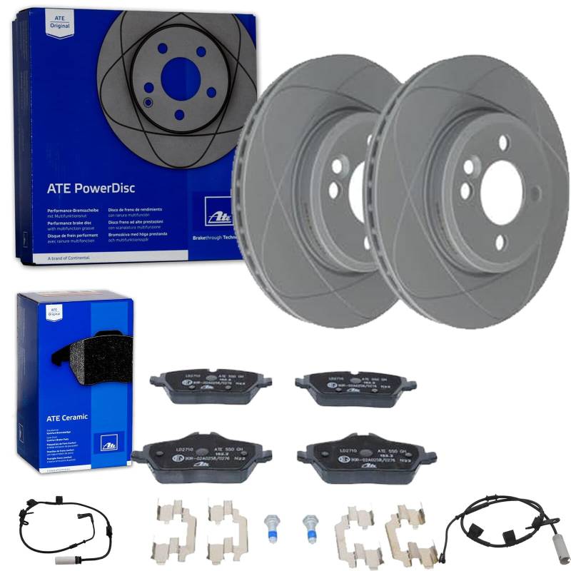 ATE PowerDisc Bremsscheiben + Beläge vorne passend für Mini R55 R56 R57 R58 R59 von Generic