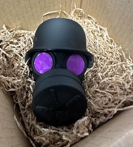 Abdeckkappe FüR AnhäNgerkupplung,Komisch Gasmaske anhängerkupplung,FüR 50 Mm AnhäNgerkupplung Abdeckung Staubdicht &Wasserdicht,MüTze Mit Helm Und Maske Mit Wunschaugenfarbe (E) von Generic