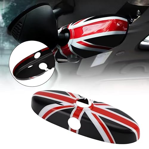 Abdeckung für Mini-Cooper-Zubehör, Dekoration, ABS-Innenspiegel-Abdeckung, für R-Serie 2004–2014 (Union Jack RB) von Generic