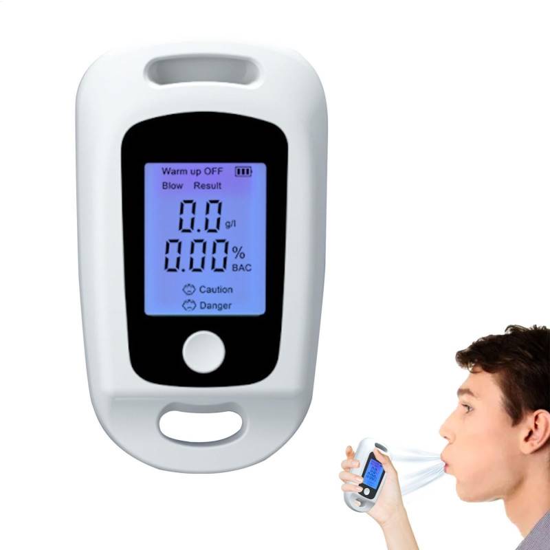 Alkoholtester Alkoholtester – Digitaler Hand-Alkoholdetektor, Tragbares Alkoholmessgerät | Schnell Reagierender Alkoholtester, Alkoholtester Mit LCD-Display Für Den Professionellen Und Persönlichen von Generic