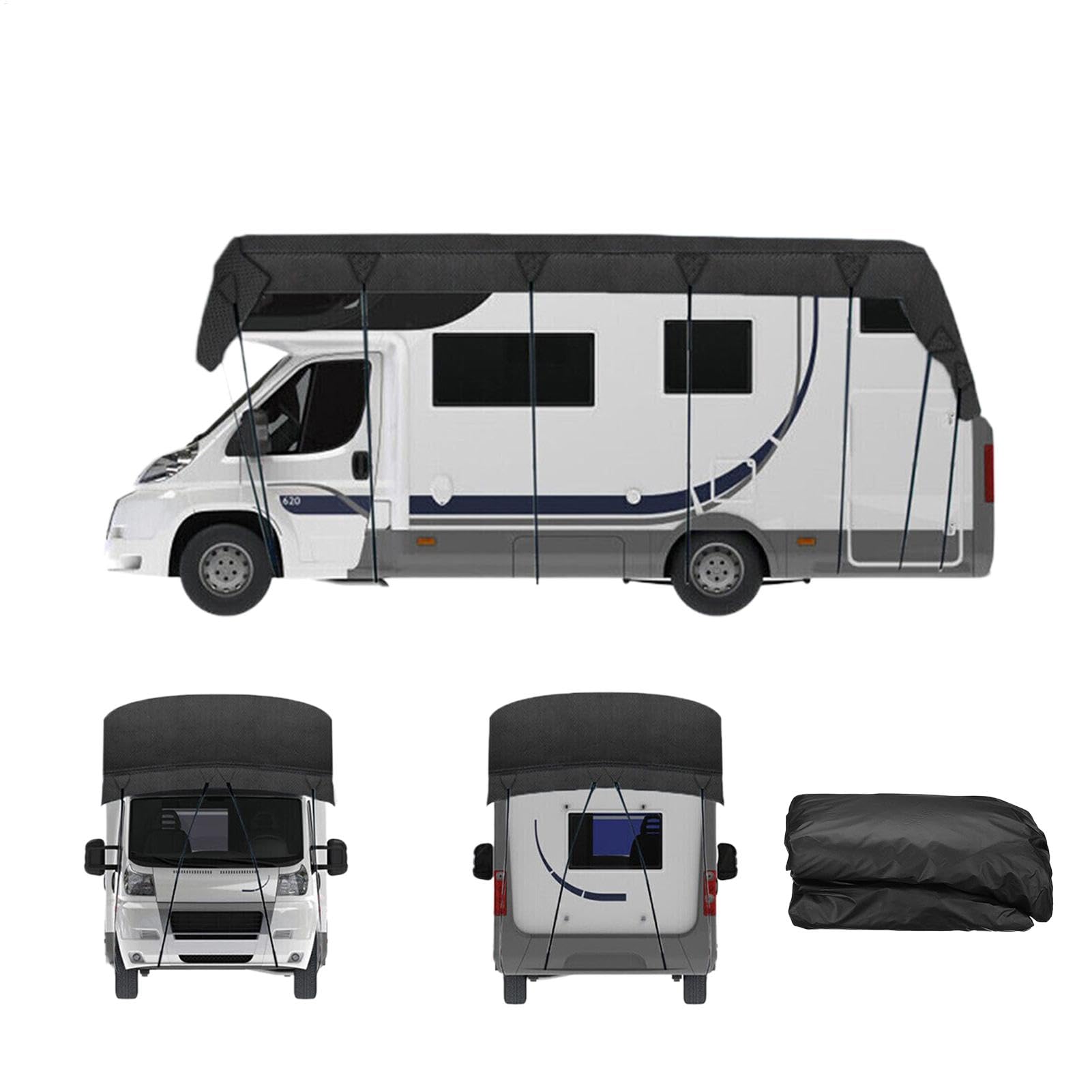 Anhängerabdeckung, Reiseanhängerabdeckung,Wohnmobilplane RV-Abdeckung | 21X10 Ft Wohnmobil-Winterabdeckung, staubdichte Anhänger-Dachabdeckungen, Wohnwagen-Dachabdeckung für Wohnmobile von Generic