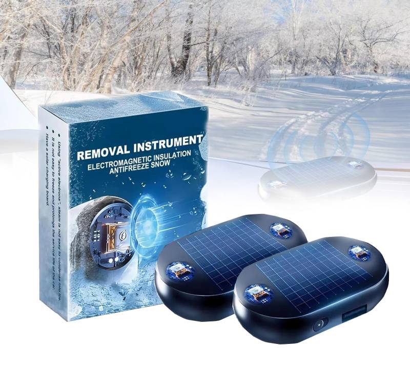 Anti-Frost elektromagnetische Auto Schneeräumung Gerät [Upgrade Solar Drive], Frostschutzmittel Schneeräumung Instrument (2 Stück) von Generic