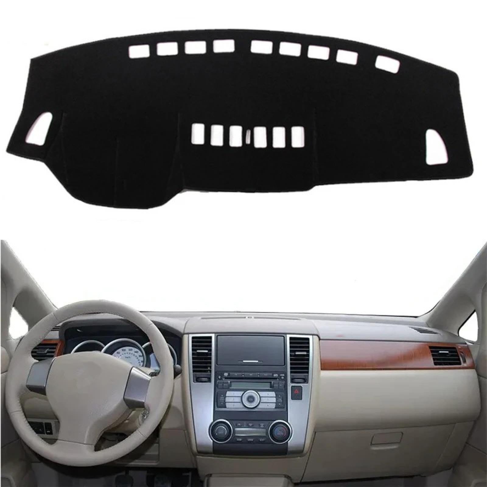 Armaturenbrett-Abdeckung Für Versa Tiida C11 2007 2008 2009 2010 2011 Auto Dashboard Abdeckung Dashmat Matte Pad Sonnenschutz Instrument Teppich Zubehör von Generic