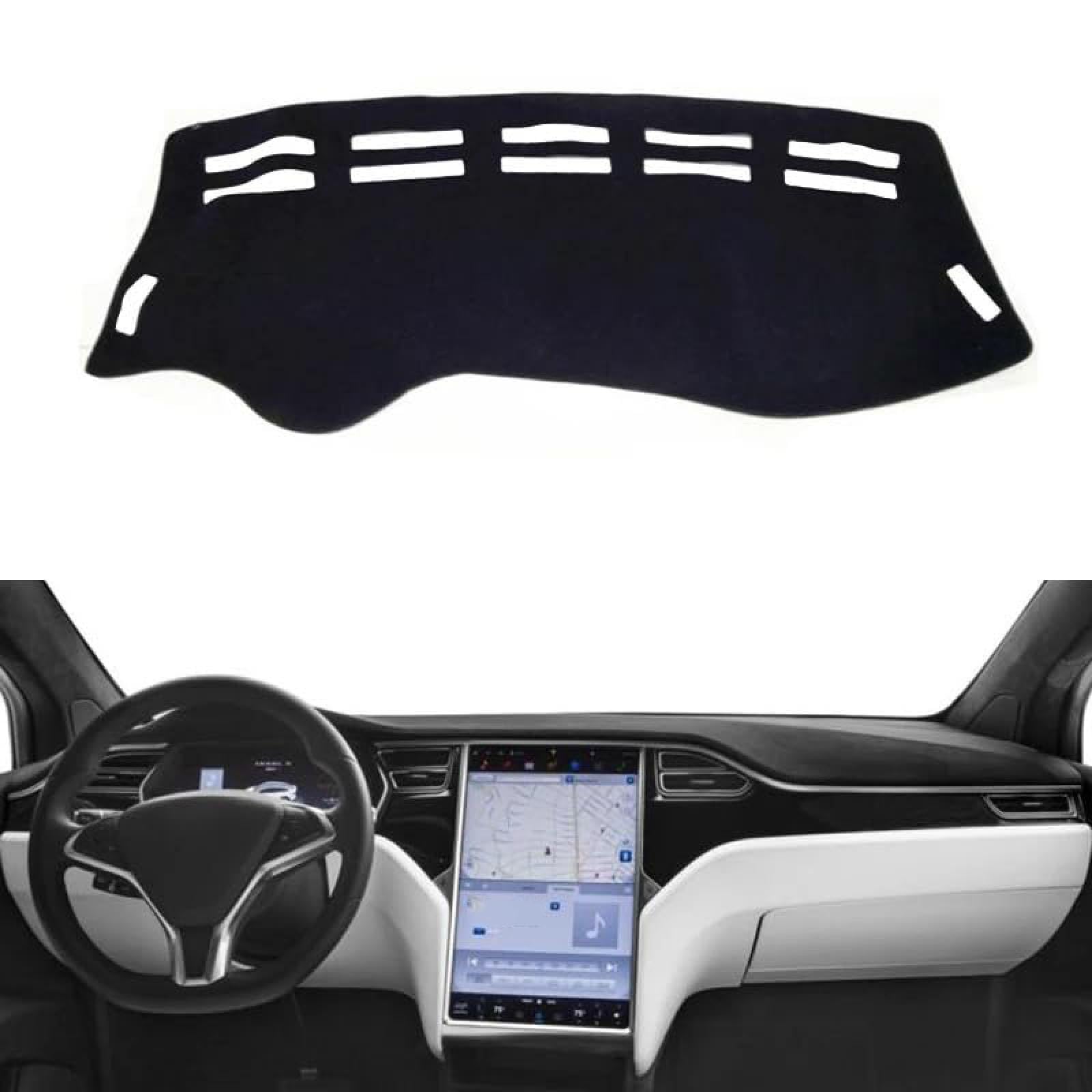 Armaturenbrett-Abdeckung für Tesla X 2016 2017 2018 2019 2020 Auto Dashboard Abdeckung Pad Center Console Dash Matte Anti-Sonne Schutz Pad von Generic