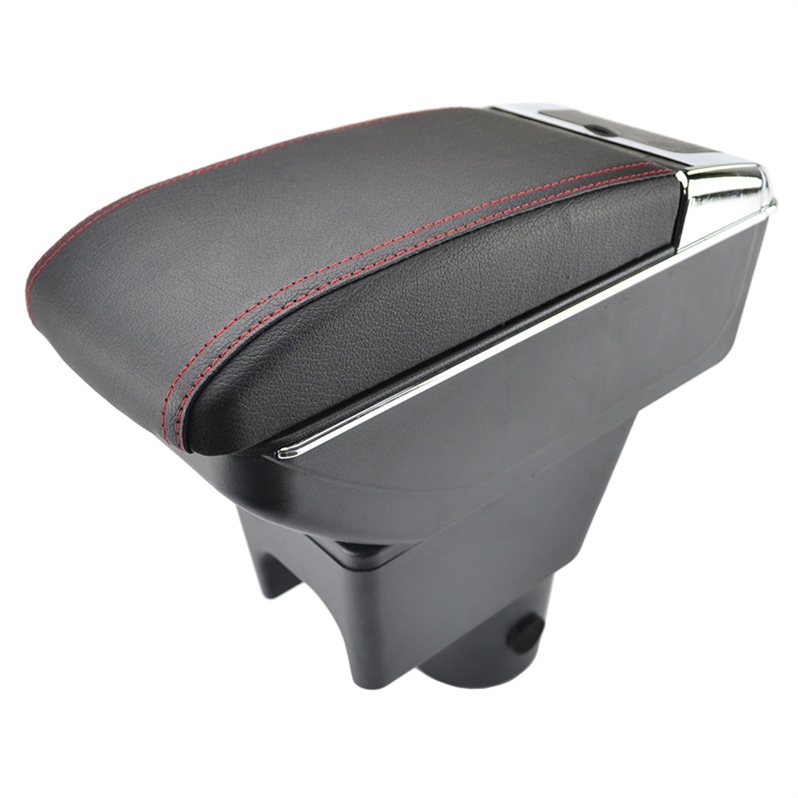 Armlehnenbox Für Renault für Dacia Duster I 2010-2015 Auto Armlehne Dual Layer Aufbewahrungsbox Dekoration Auto Styling(Red thread) von Generic