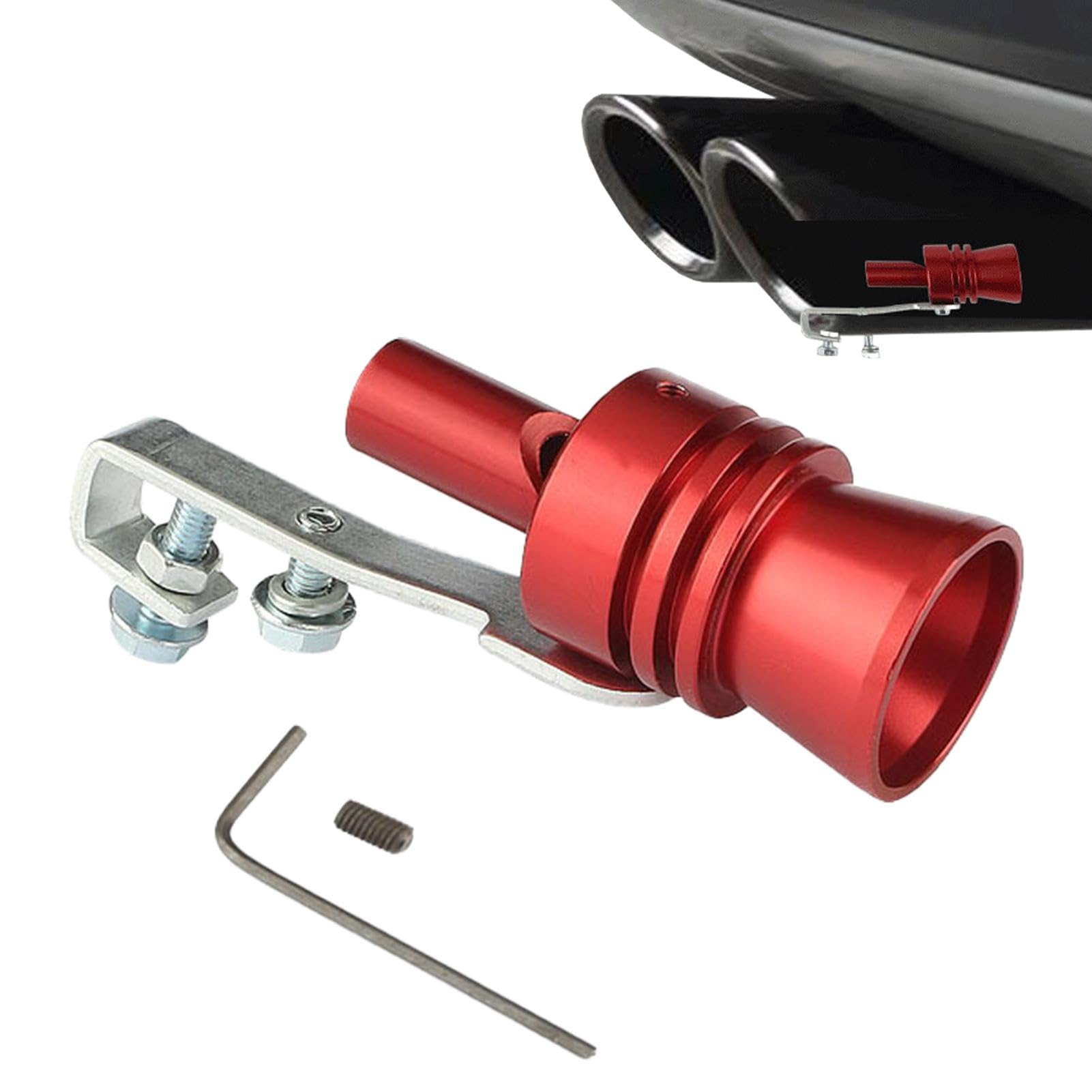 Auspuffpfeife Turbo-Sound - Turbo-Auspuffpfeife, Leichter Auto-Auspuff-Sound-Booster - Turbo Sound Whistle Auspuffschalldämpfer, Endrohr-Abblaseventil-Zubehör, Automobil-Resonator für SUV-Autos von Generic