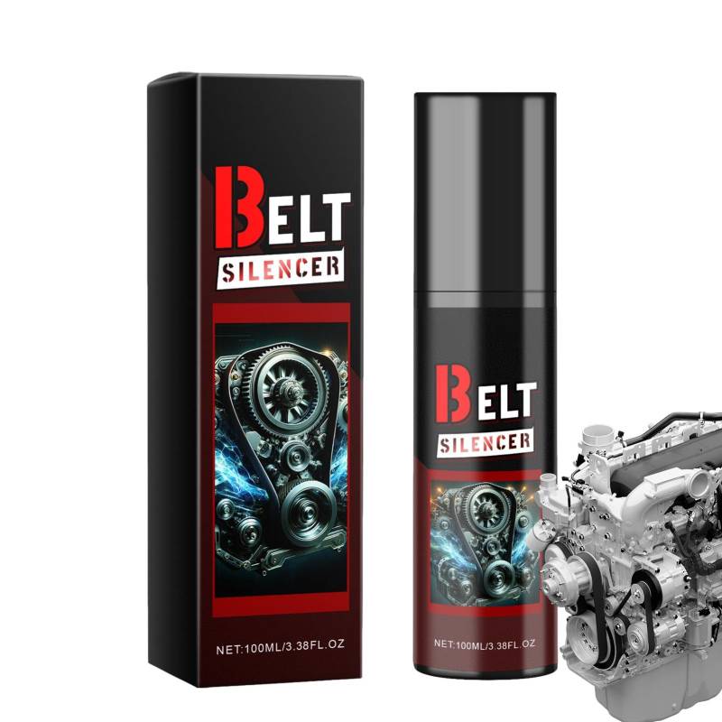 Auto Belt Dressing Spray – Quietschspray Für Autoriemengeräusche, Verlängert Die Lebensdauer des Riemens, Schalldämpfer Für Motorriemen | Auto-Wartungsgürtel-Pflegespray, Kfz-Spray Zur Verlängerung von Generic