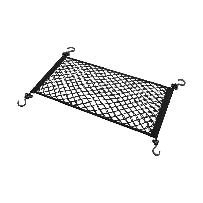 Auto Cargo Net Elastische Gartenwagen Cargo Aufbewahrungstasche mit 4 Haken | Dehnbare Rücksitztasche für Auto, SUV, Anhänger von Generic