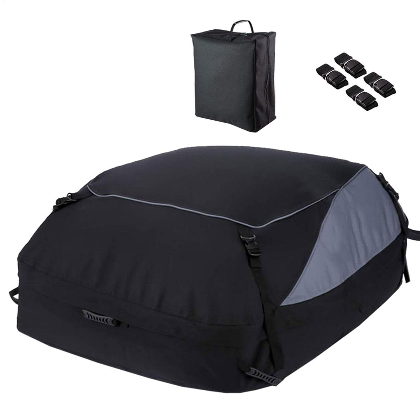 Auto-Dachtasche – Auto-Cargo-Tragetasche, Auto-Dach-Gepäcktasche | Robuste, Wasserdichte Auto-Oberseite, Sonnengeschützte Auto-Aufbewahrungstasche, 600D Oxford-Stoff, Faltbare Outdoor-SUV-Dachtasche F von Generic