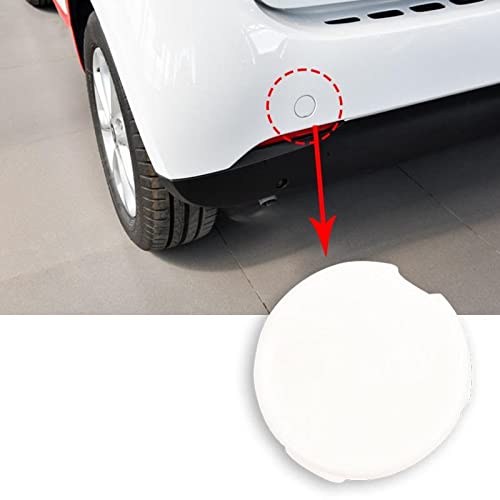 Auto-Front- und Heck-Stoßfängeranhänger Hakenloch-Abdeckung/Fit for Mercedes Smart 453 / Fit for Fortwo Forfour-Auto-Außen-Modifikation Zubehör (Color : Rear White) von Generic