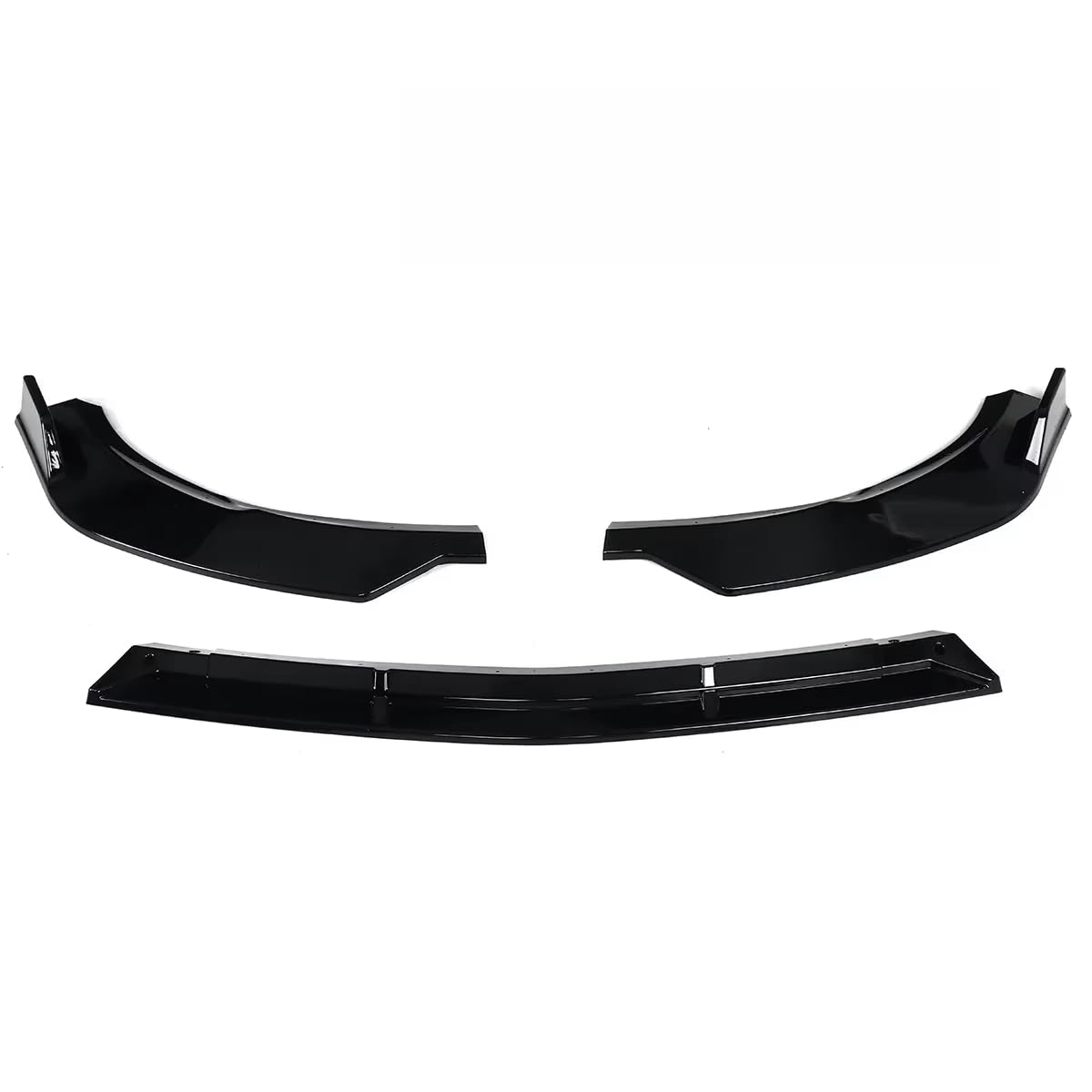 Auto Frontstoßstange Lippe Deflektor Lippen Diffusor Guard Spoiler Kompatibel mit Mercedes Benz W213 E Klasse E260 E300 2021 Body Kit Auto Zubehör (Glänzend Schwarz) von Generic