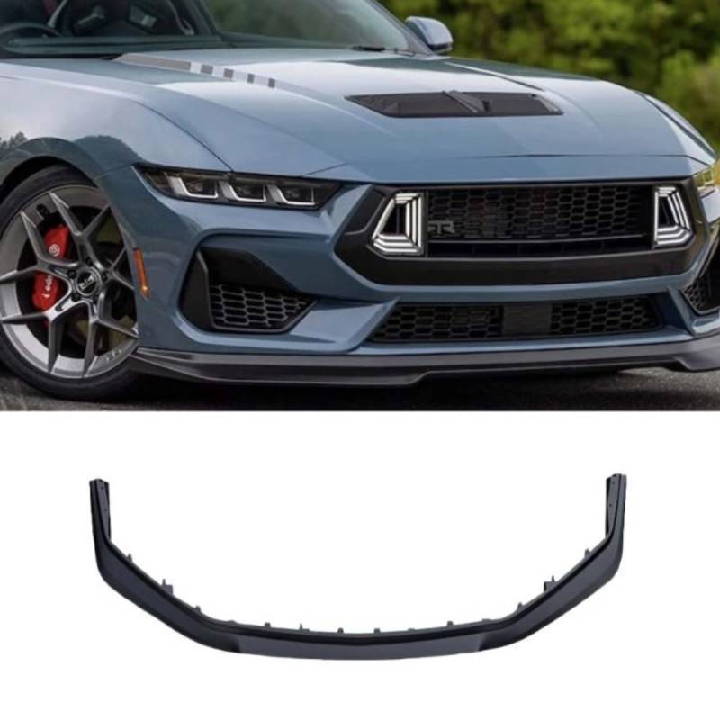 Auto Frontstoßstange Lippe Diffusor Spoiler Mattschwarz Modifikationsteil für Ford Mustang 2024 Stoßstangenschutz Autozubehör (Mattschwarz) von Generic