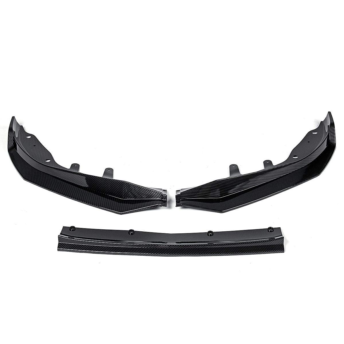 Auto Frontstoßstange Lippe Karosserie Kit Spoiler Diffusor Splitter Lippenschutz Abdeckung Schutz Deflektorlippe Kompatibel mit BMW G22 G23 4er Serie 2021 (Kohlefaser-Optik) von Generic