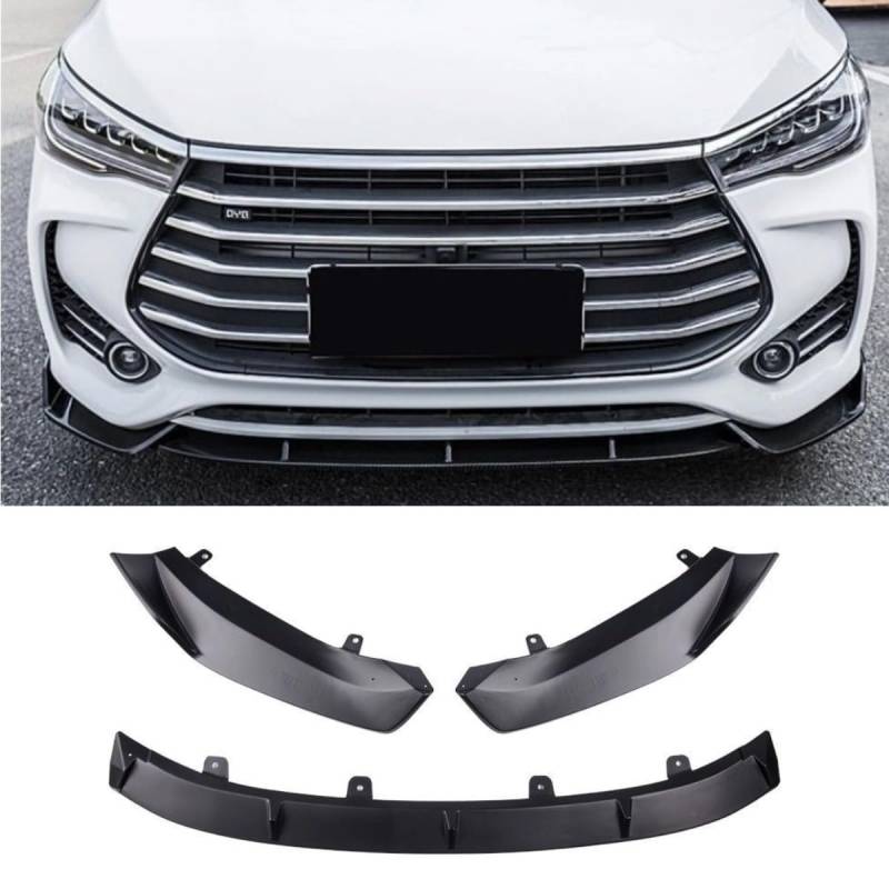 Auto Frontstoßstange Lippe Kompatibel mit BYD Song Max 2017-2019 Front Splitter Diffusor Spoiler Body Kit Autozubehör (Mattschwarz) von Generic