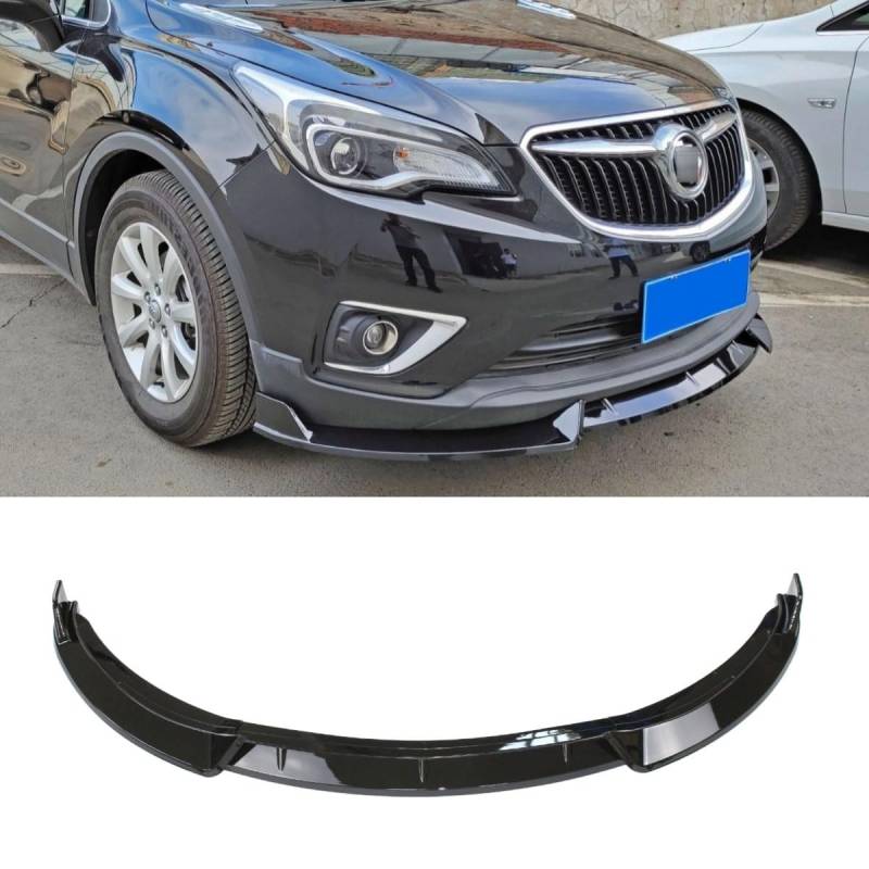 Auto Frontstoßstange Lippe Kompatibel mit Buick Envision 2017-2019 Front Splitter Diffusor Spoiler Body Kit Autozubehör (Mattschwarz) von Generic