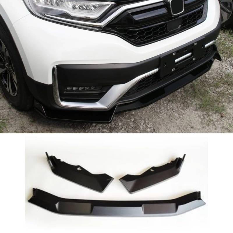 Auto Frontstoßstange Lippe Kompatibel mit Für Honda CRV 2021 Front Splitter Diffusor Spoiler Body Kit Auto Zubehör (Mattschwarz) von Generic