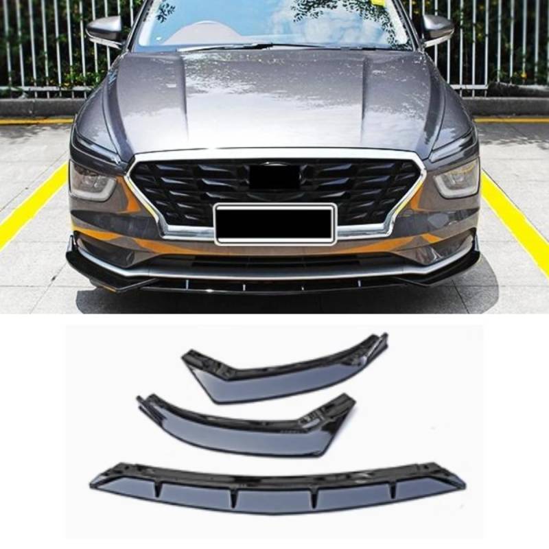 Auto Frontstoßstange Lippe Kompatibel mit Für Hyundai MISTRA 2021 Front Splitter Diffusor Spoiler Body Kit Auto Zubehör (Glänzend Schwarz) von Generic