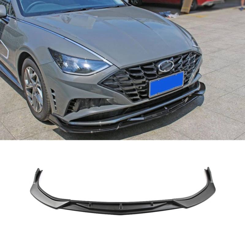 Auto Frontstoßstange Lippe Kompatibel mit Hyundai 10th Gen Sonata Front Splitter Diffusor Spoiler Body Kit Autozubehör (Mattschwarz) von Generic