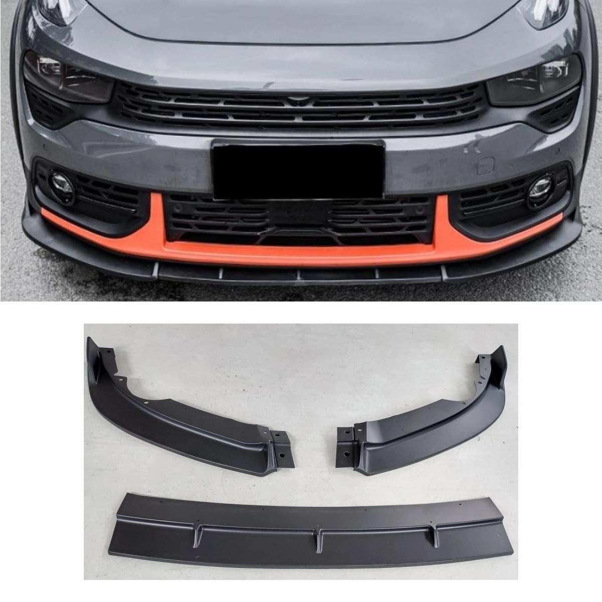 Auto Frontstoßstange Lippe Kompatibel mit LYNK&CO 03 Front Splitter Diffusor Spoiler Body Kit Autozubehör (Carbon Look) von Generic