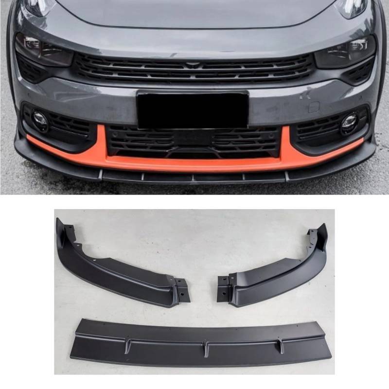 Auto Frontstoßstange Lippe Kompatibel mit LYNK&CO 03 Front Splitter Diffusor Spoiler Body Kit Autozubehör (Mattschwarz) von Generic