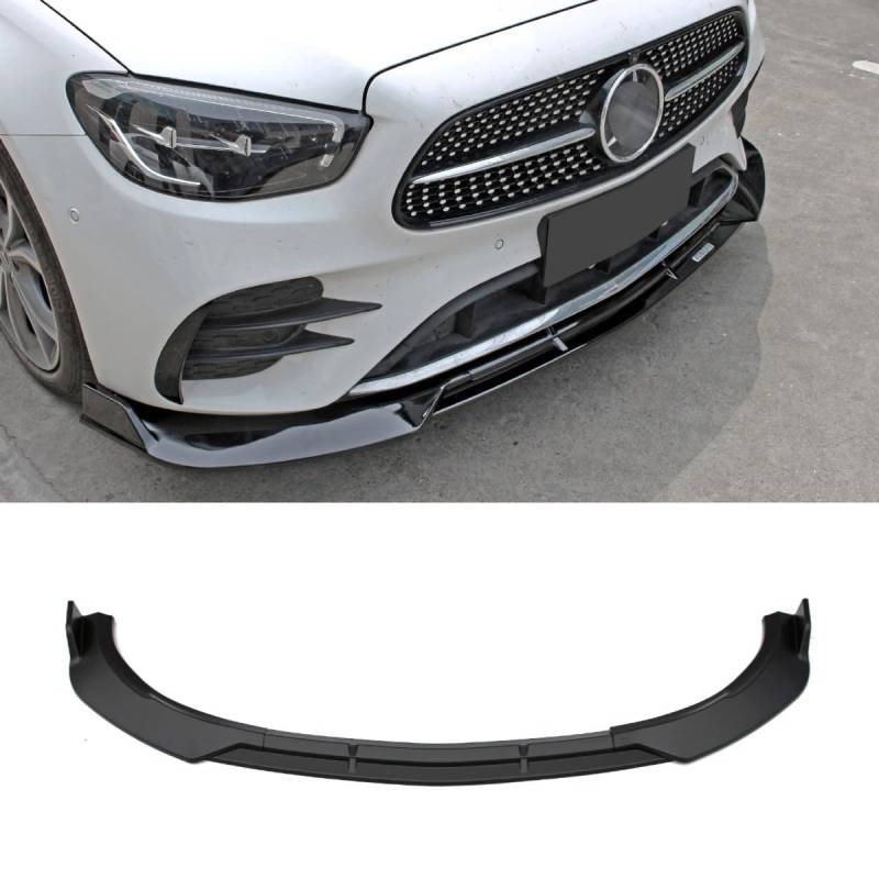 Auto Frontstoßstange Lippe Kompatibel mit Mercedes Benz E-Klasse W213 2021-2023 Frontsplitter Diffusor Spoiler Tunning Teil Autozubehör (Mattschwarz) von Generic