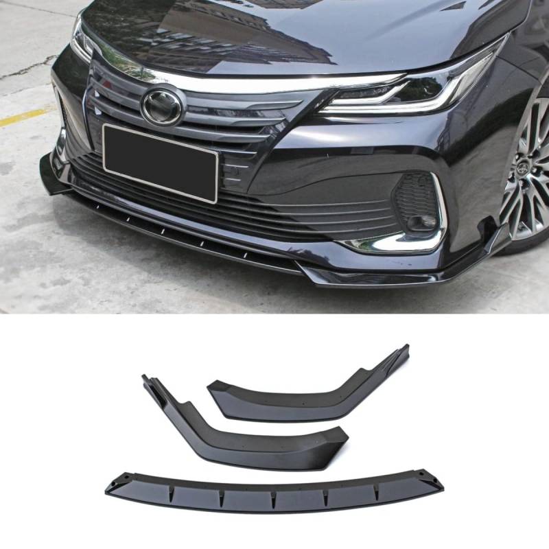 Auto Frontstoßstange Lippe Kompatibel mit Toyota ALLION 2021-2023 Front Splitter Diffusor Spoiler Body Kit Autozubehör (Mattschwarz) von Generic