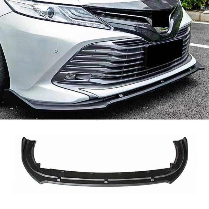 Auto Frontstoßstange Lippe Kompatibel mit Toyota Camry 2018-2020 Front Splitter Diffusor Spoiler Body Kit Autozubehör (Mattschwarz) von Generic