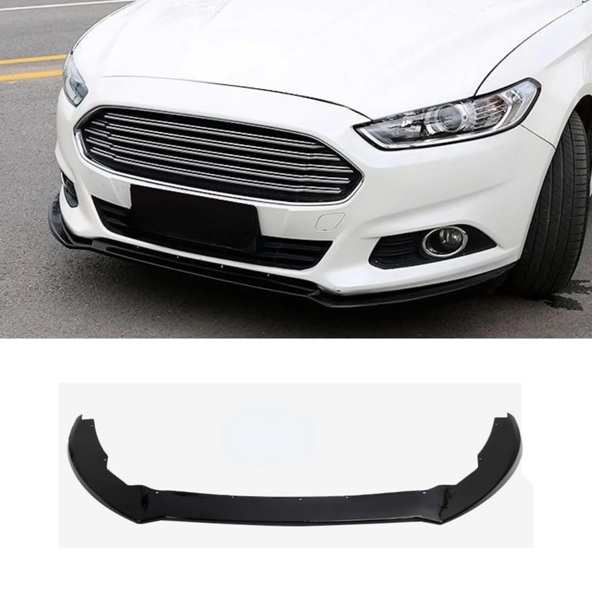 Auto Frontstoßstange Lippe Kompatibel mit für Ford Mondeo 2013-2016 Front Splitter Diffusor Spoiler Body Kit Auto Zubehör (Glänzend Schwarz) von Generic