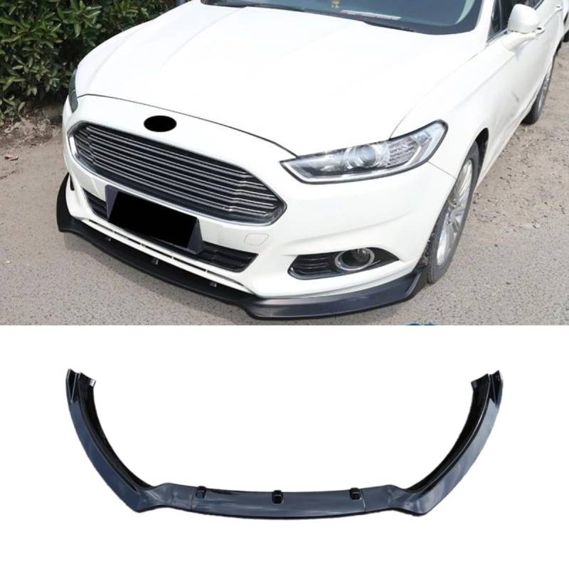 Auto Frontstoßstange Lippe Kompatibel mit für Ford Mondeo 2016-2018 Front Splitter Diffusor Spoiler Body Kit Auto Zubehör (Glänzend Schwarz) von Generic