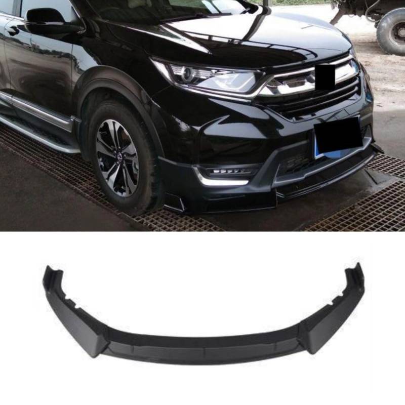 Auto Frontstoßstange Lippe Kompatibel mit für Honda CRV 2017-2020 Front Splitter Diffusor Spoiler Body Kit Autozubehör (Mattschwarz) von Generic